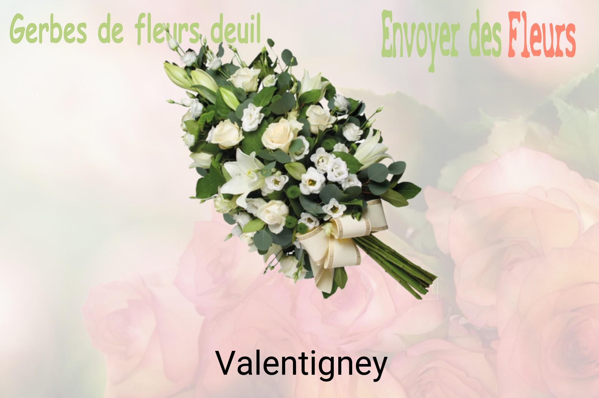Gerbe de fleurs de deuil livrée à Valentigney